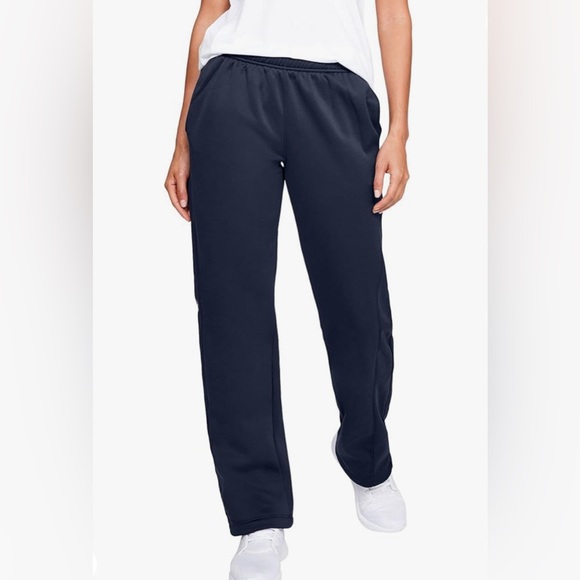 Under Armour UA Double Threat Armour Fleece Navy Pants 1295299-410 Size 3XL - Picture 2 of 10
